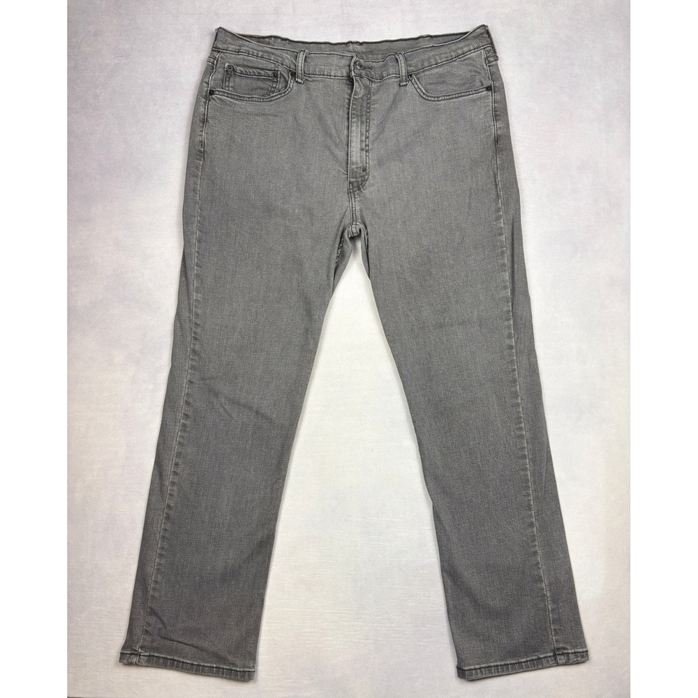 Levis 514 Straight Fit Jeans Mens 40x32 Grey Denim Pants 00514-1110